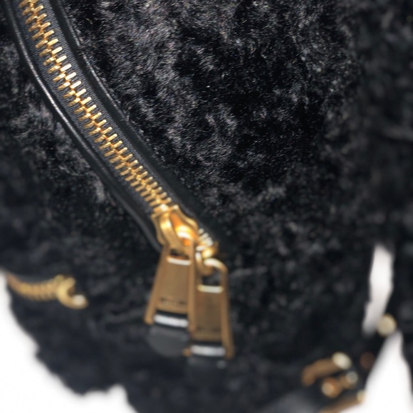 MOSCHINO COUTURE BLACK MOHAIR TEDDYBEAR BACKPACK - Picture 8 of 8